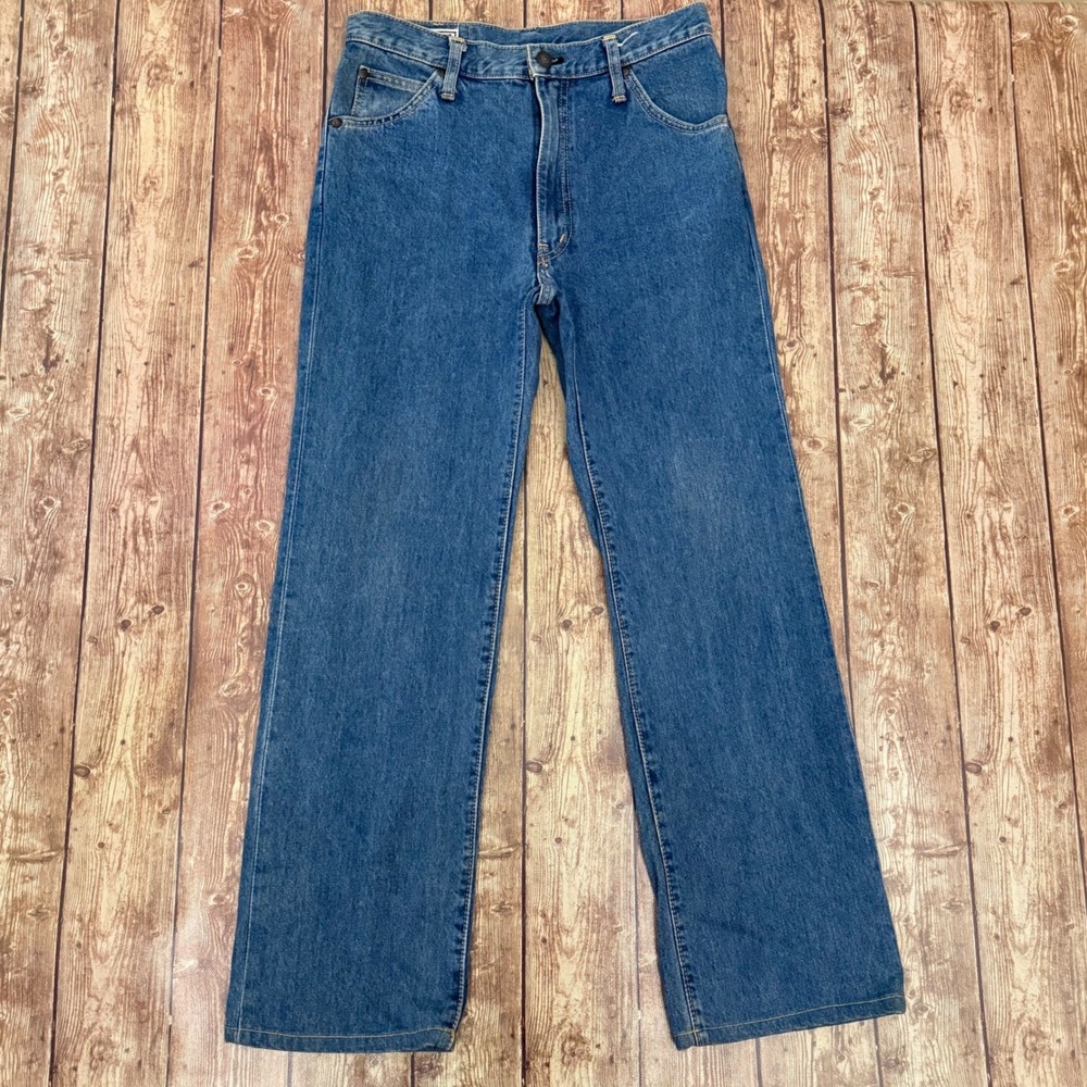 Edwin Standard Jeans Mens 28x28 Blue Denim Straight Leg Made in Japan W-Stitch